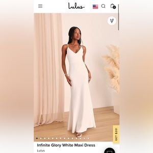 NEW Lulus Infinite Glory White Maxi Dress Small - white wedding dress - bride